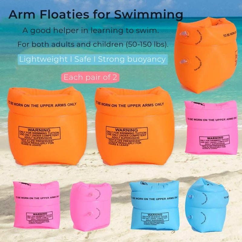 YUNLOVXEE 2-4 Pack Arm Floaties for Kids and Adults, Pool Floats, Inflatable Swim Ring, PVC Floater Sleeves for Toddlers Children 3-5-6-12 Years - Image 5